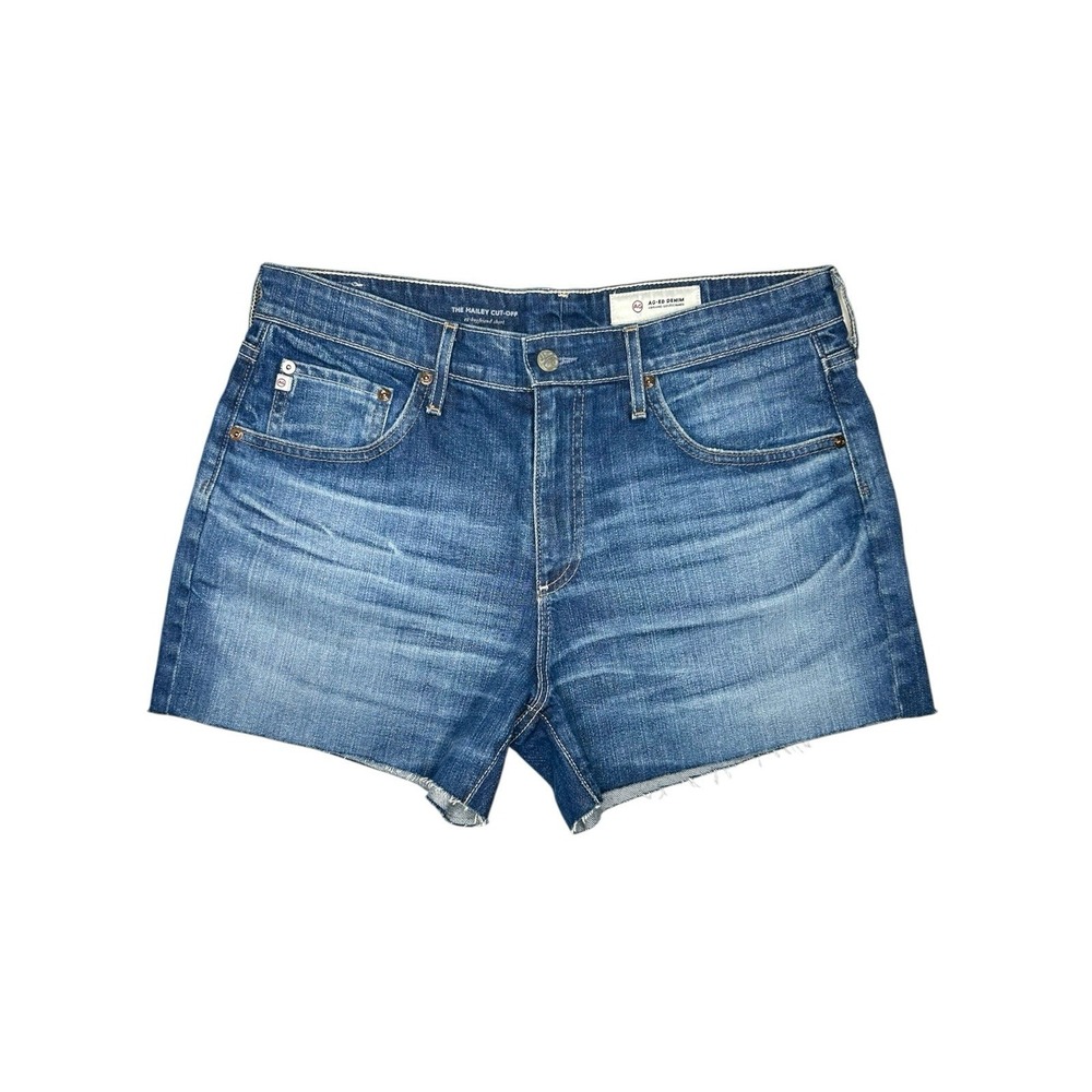 Ag Adriano Goldschmied Hailey Ex Boyfriend Cut-off Frayed Raw Hem Denim Short 30